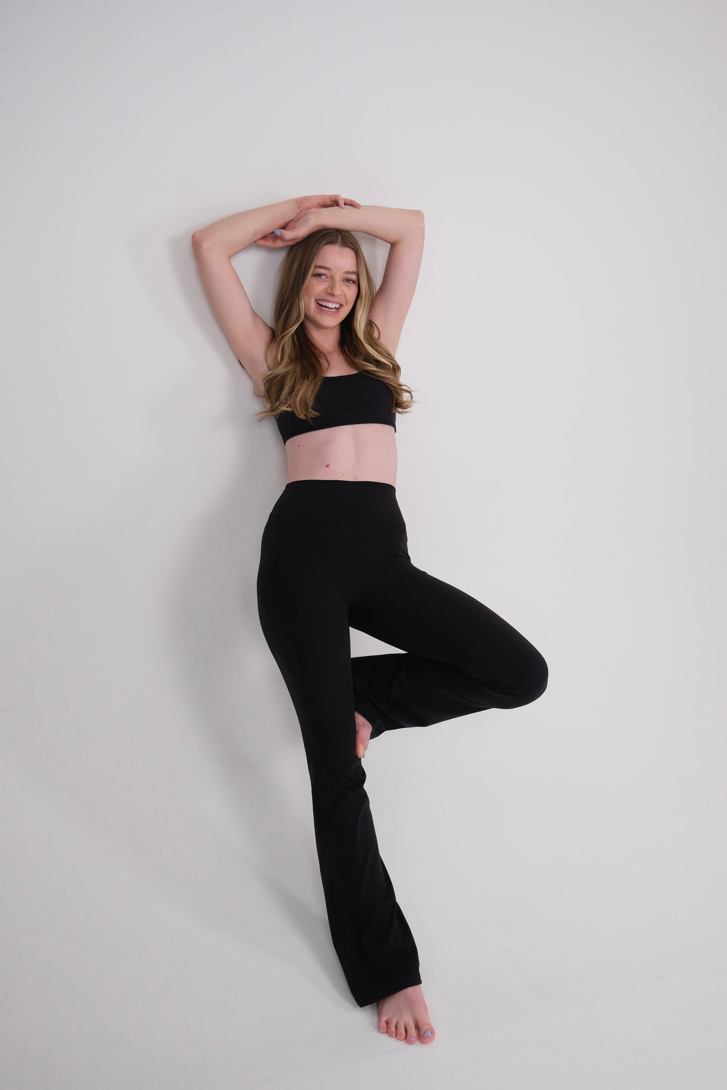 High Waisted Flares - Nata Black
