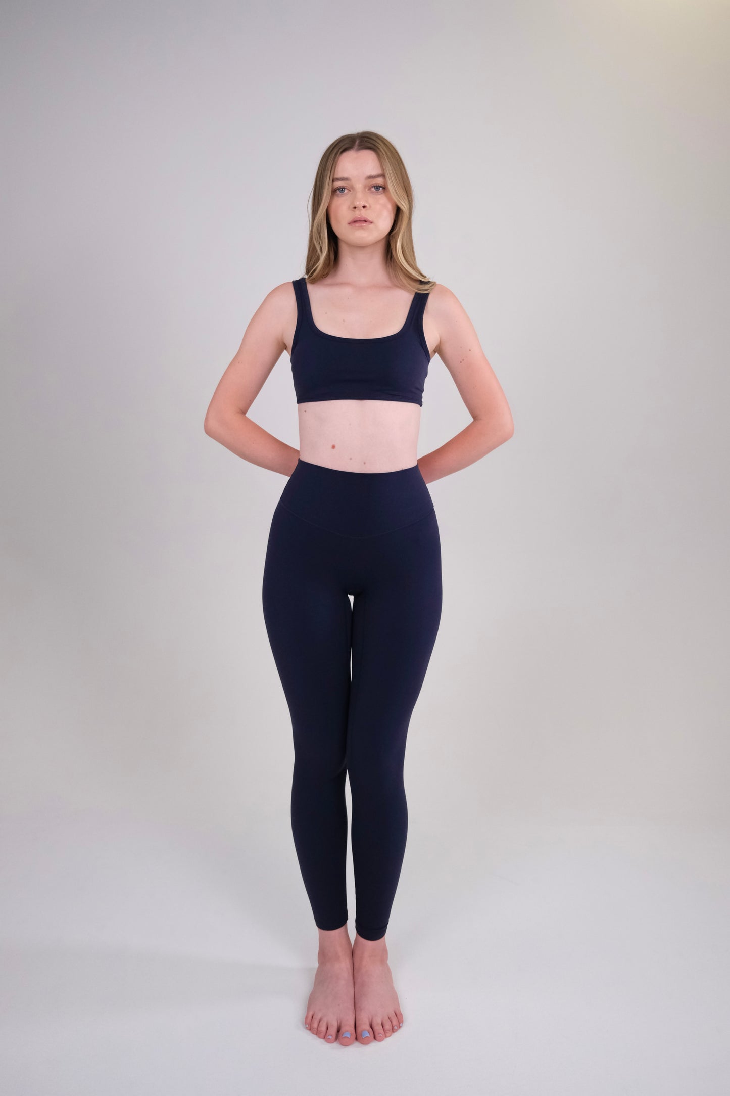 High Waisted Leggings - Navy Blue
