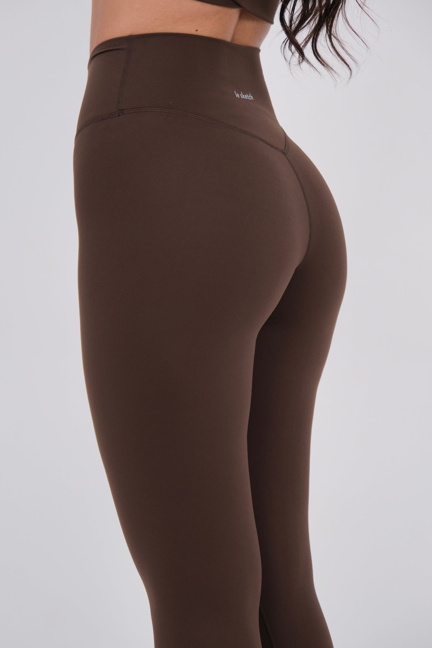 High Waisted Leggings - Coffee Bean