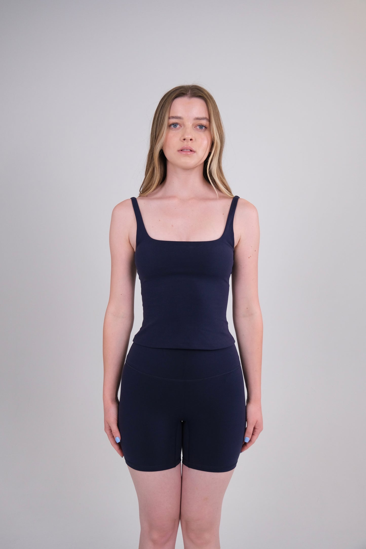 High Waisted Cycling Shorts - Navy Blue
