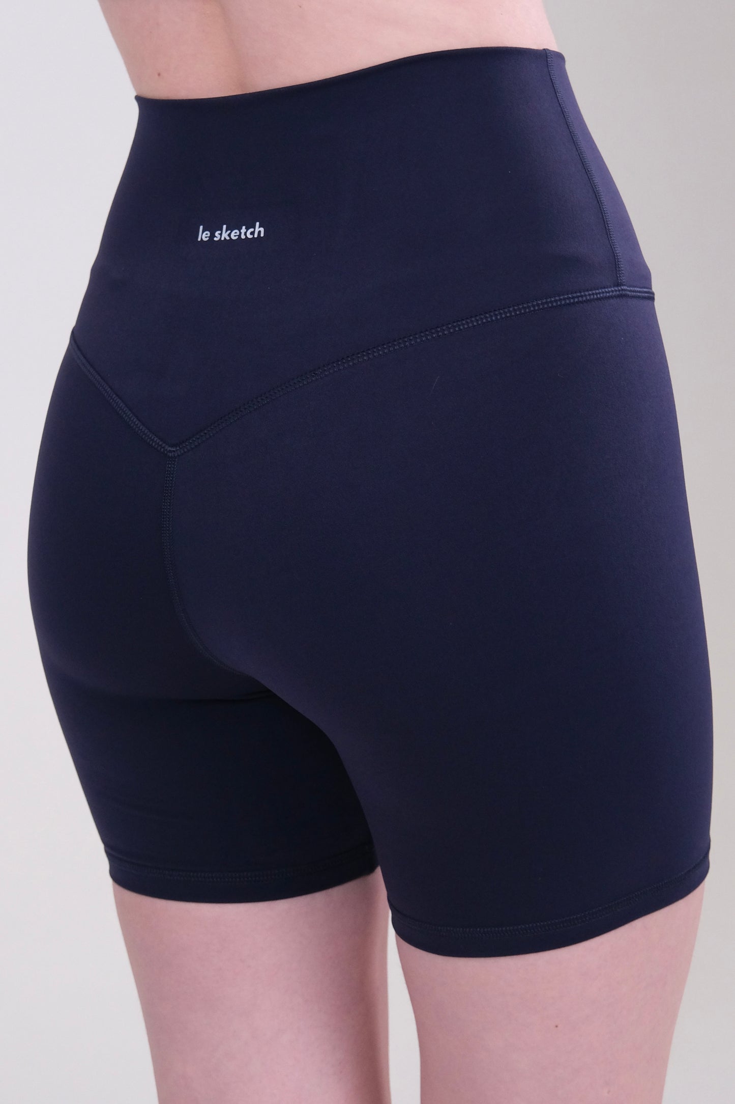 High Waisted Cycling Shorts - Navy Blue