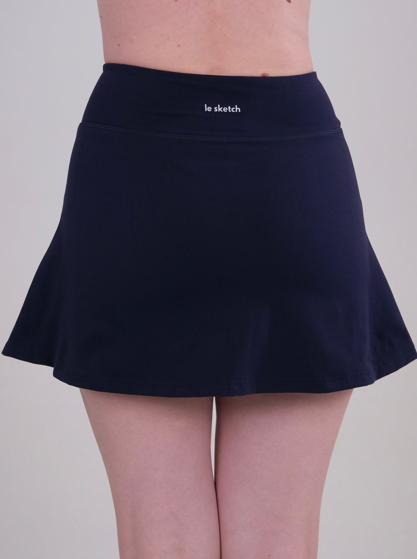 Wrap Waist Tennis Skort - Navy Blue
