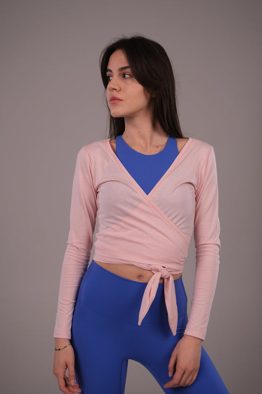 Soft Pink Ballerina Wrap Top