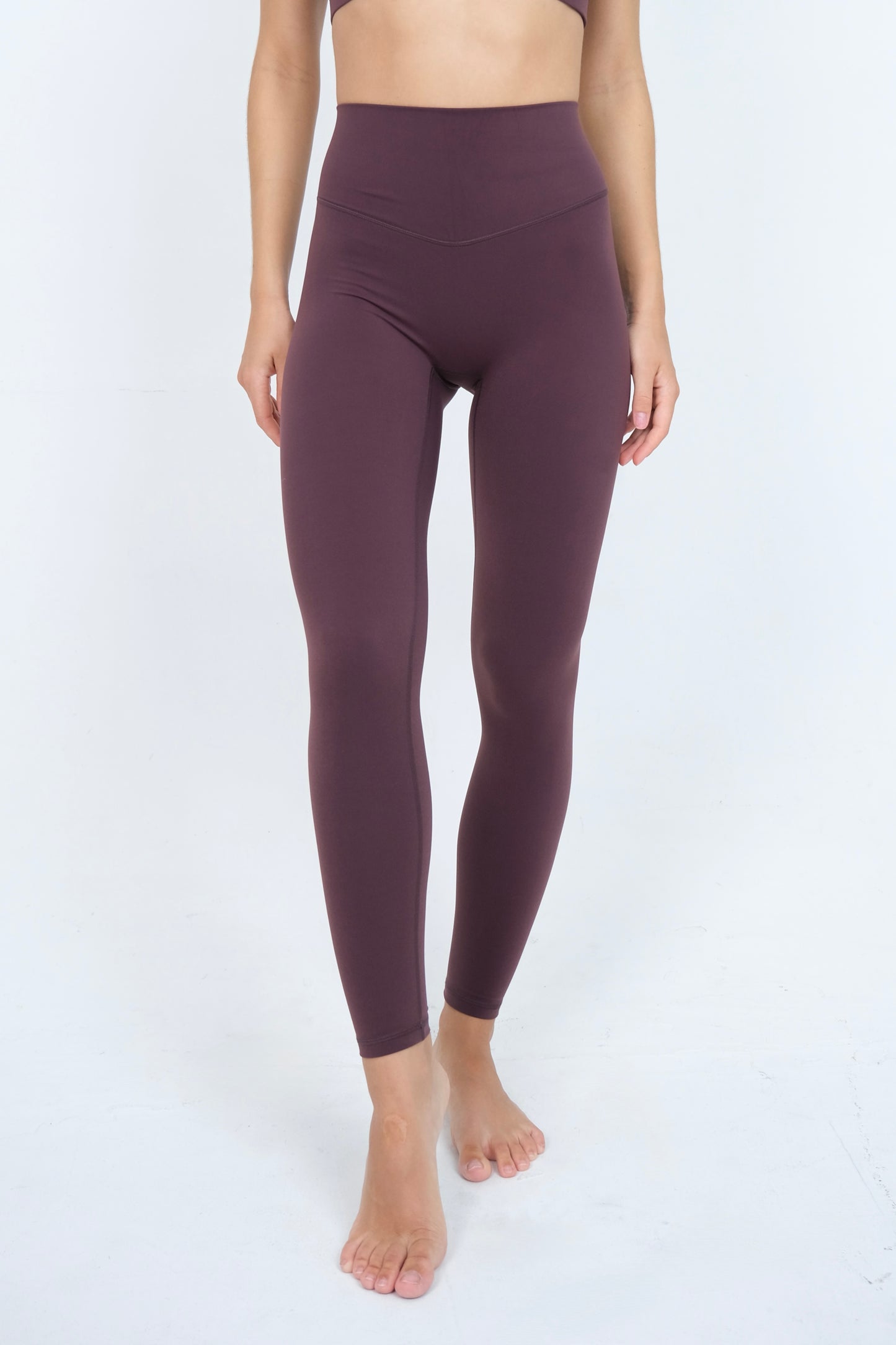 High Waisted Leggings - Fig