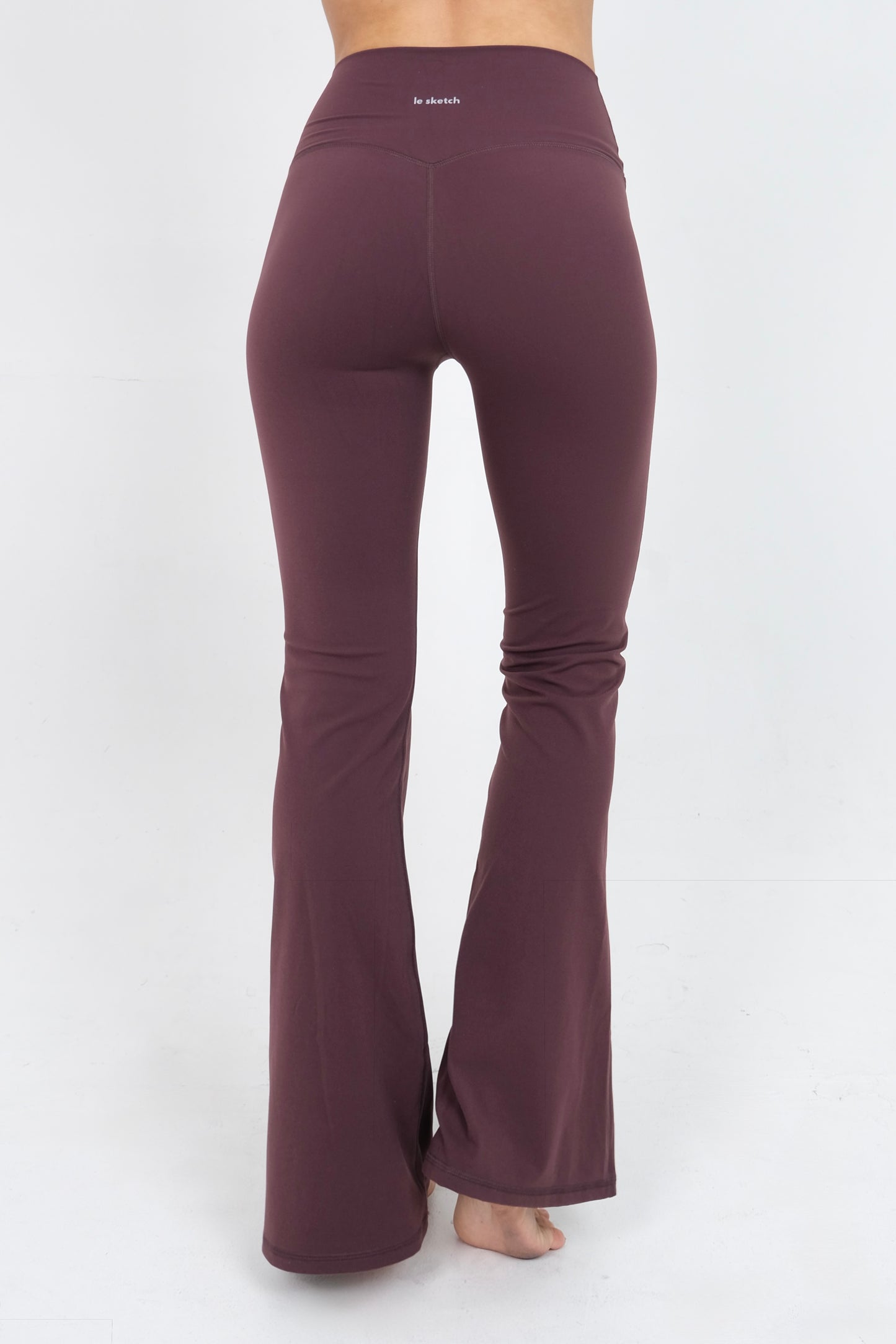 High Waisted Flares - Fig