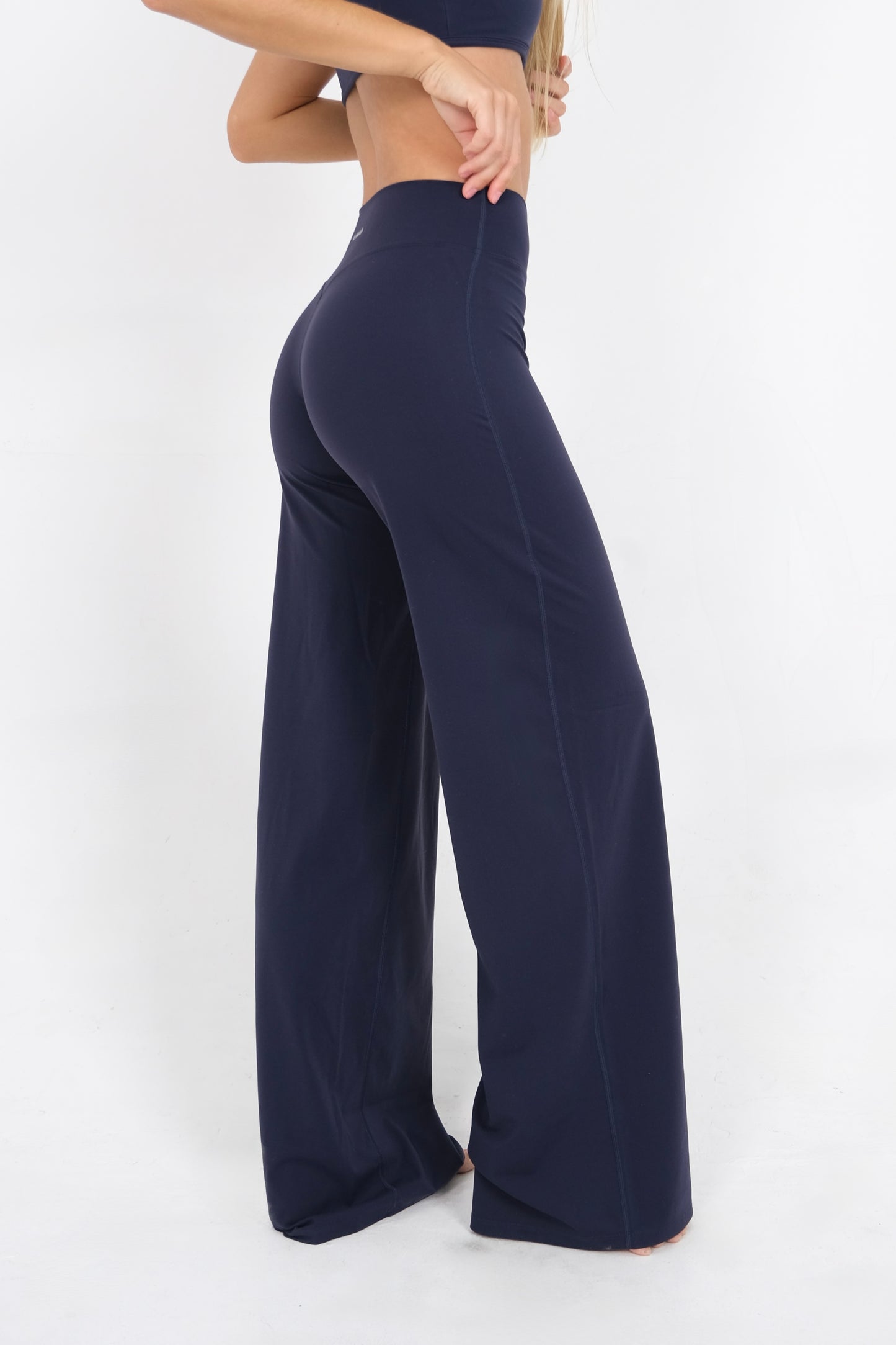 Wide Leg Pants - Navy Blue