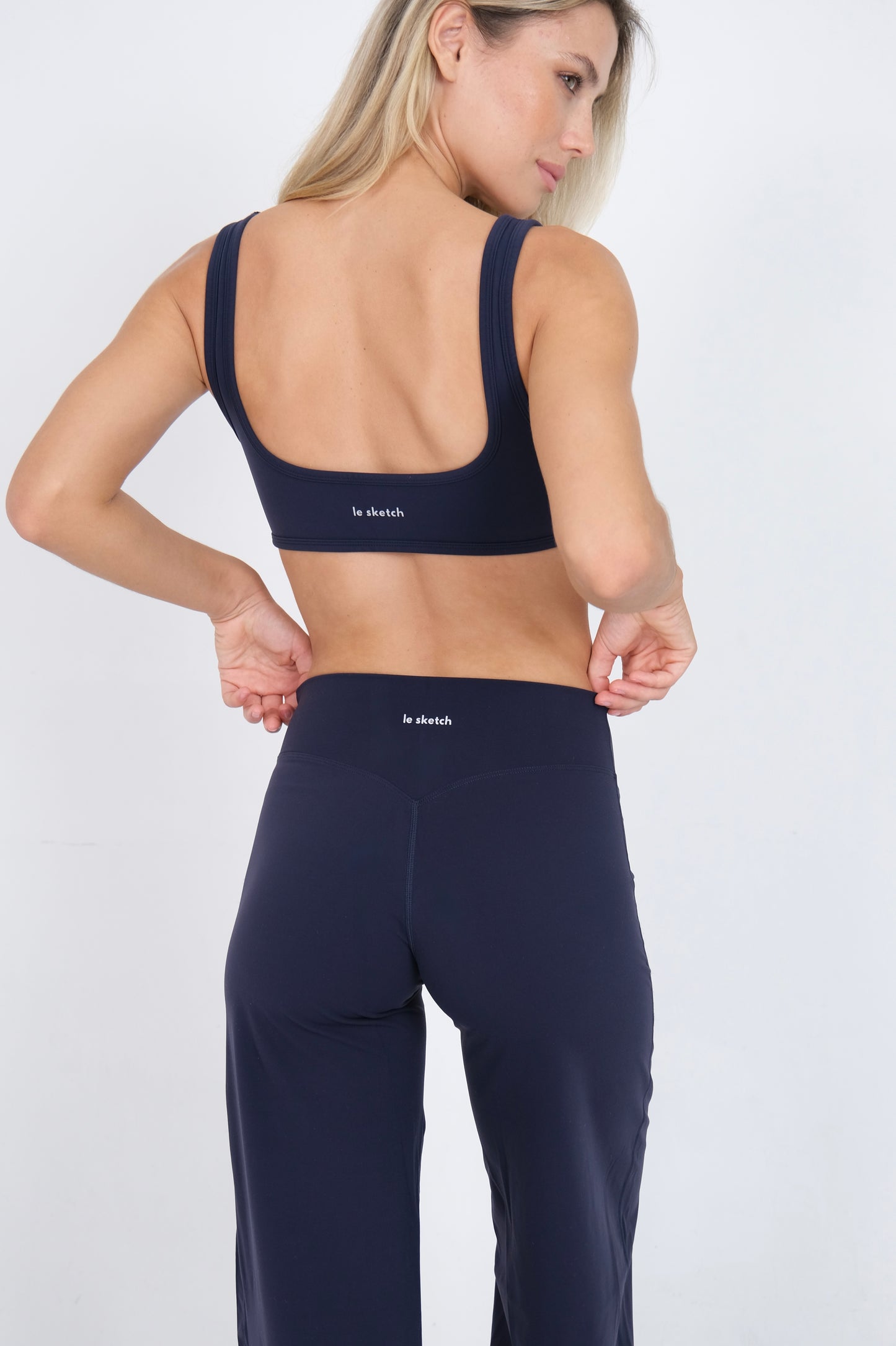 Wide Leg Pants - Navy Blue