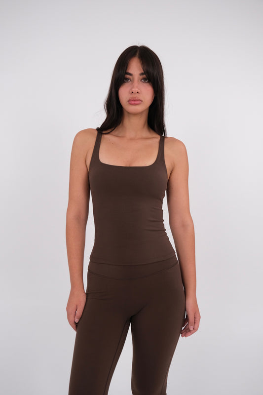 Essential Tank Top - Coffee Bean