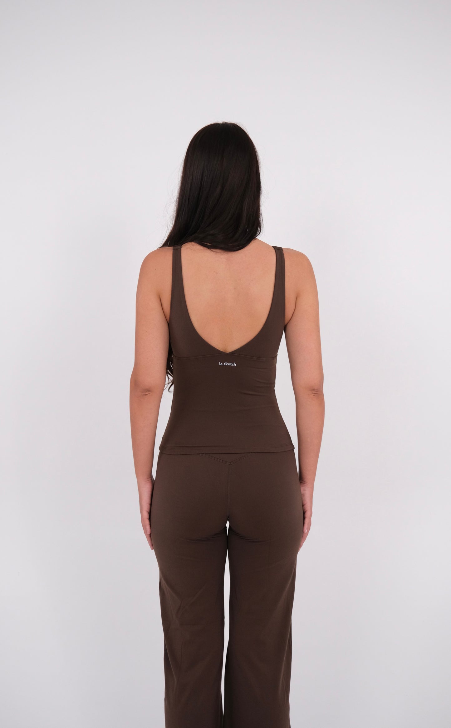 V-Neck Vest - Coffee Bean