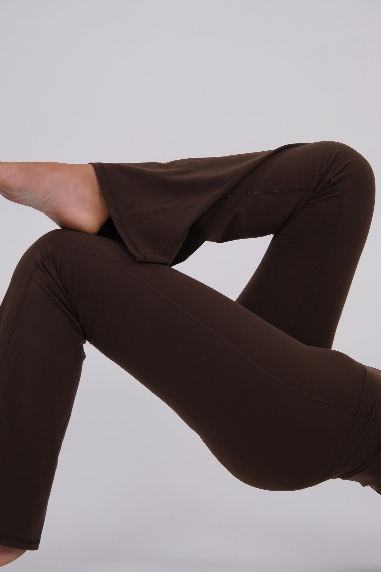 High Waisted Flares - Coffee Bean