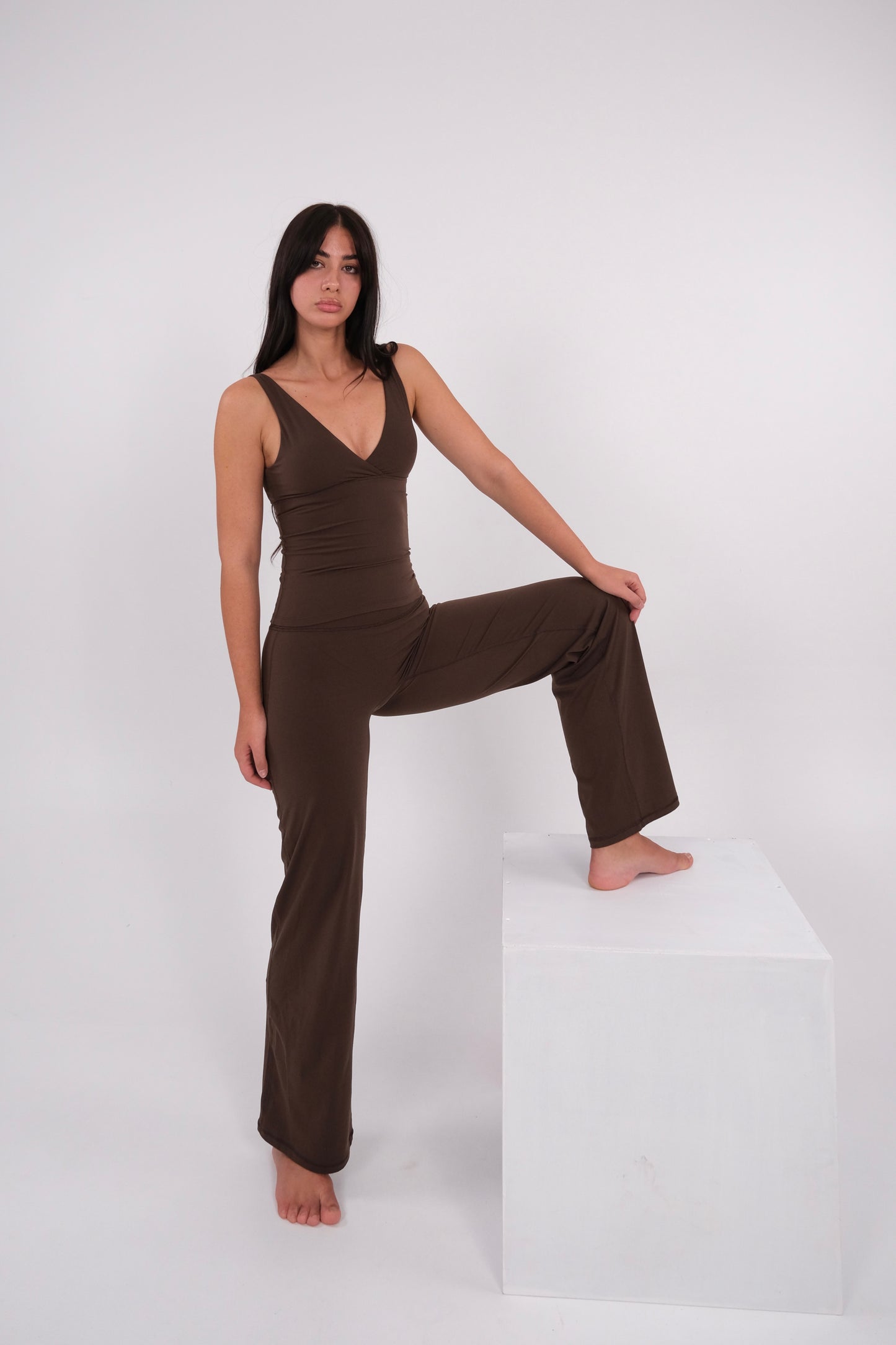 Wide Leg Pants - Coffee Bean