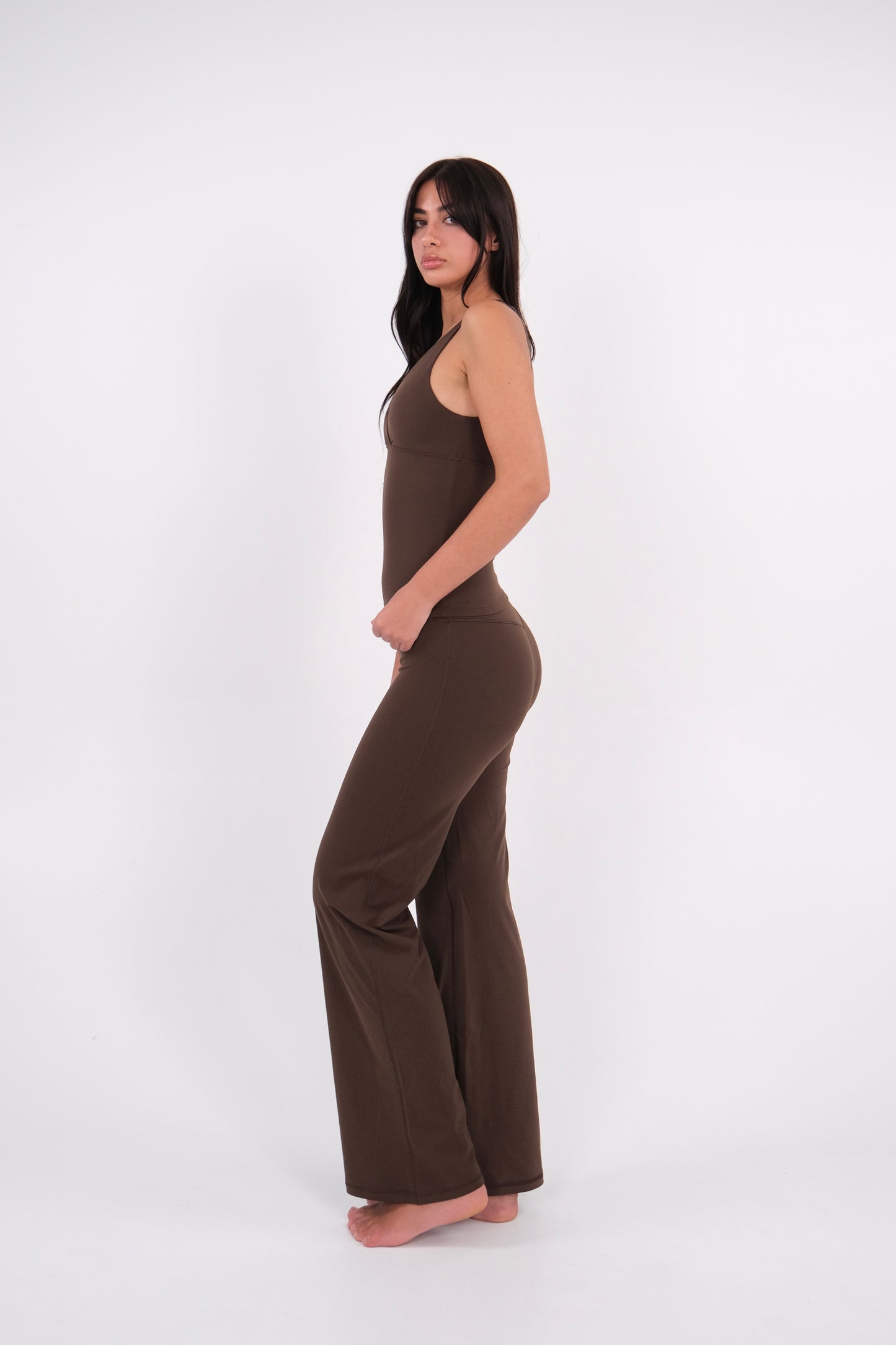 Wide Leg Pants - Coffee Bean