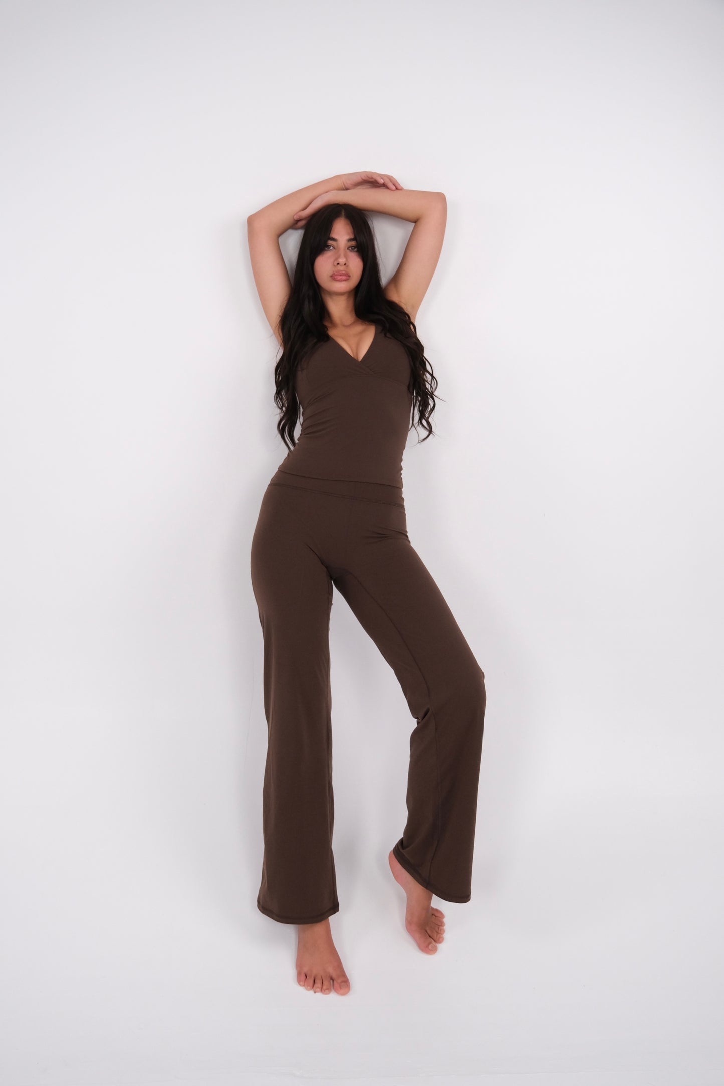 Wide Leg Pants - Coffee Bean