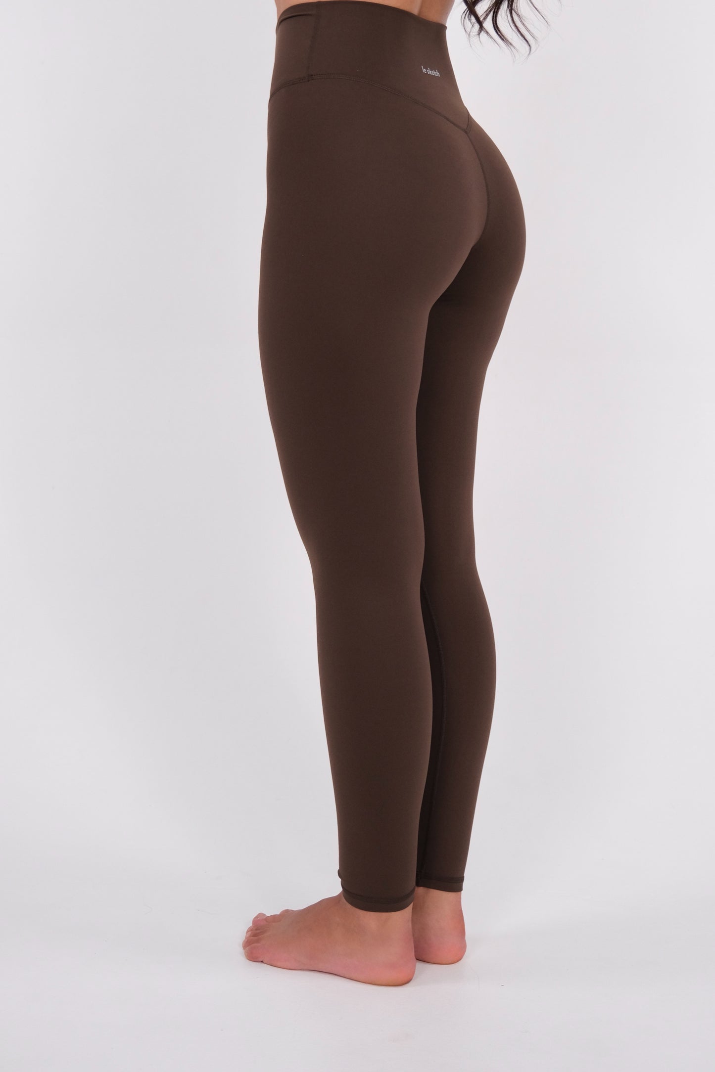 High Waisted Leggings - Coffee Bean