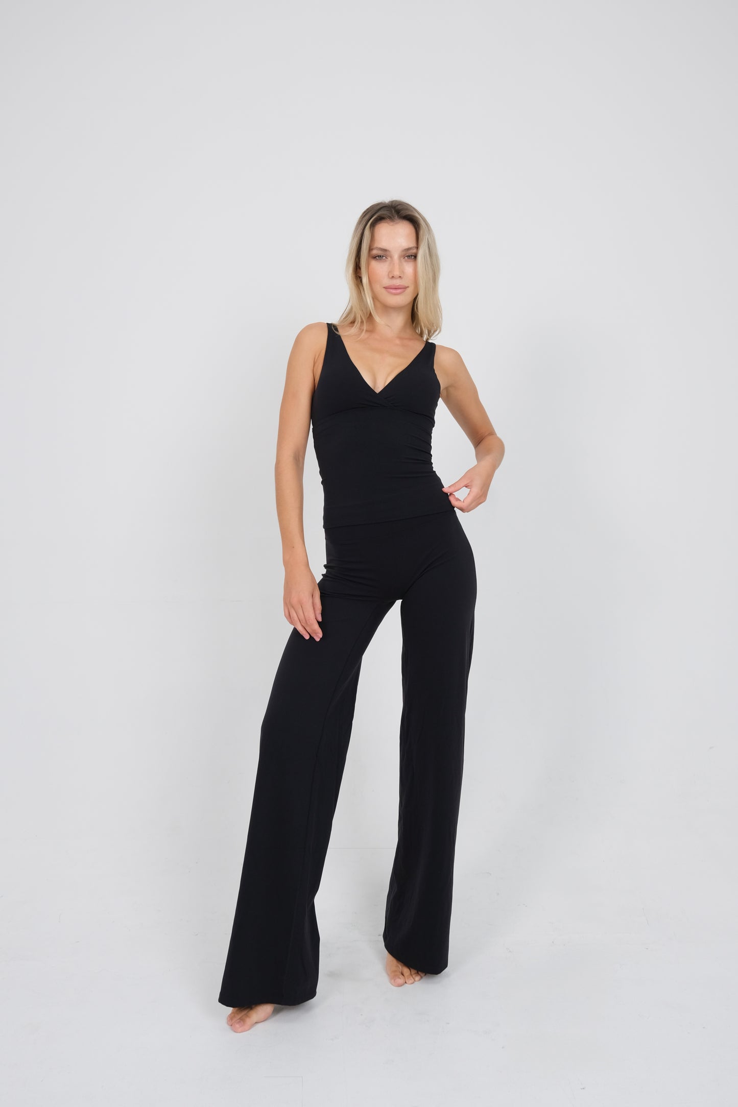 Wide Leg Pants - Nata Black