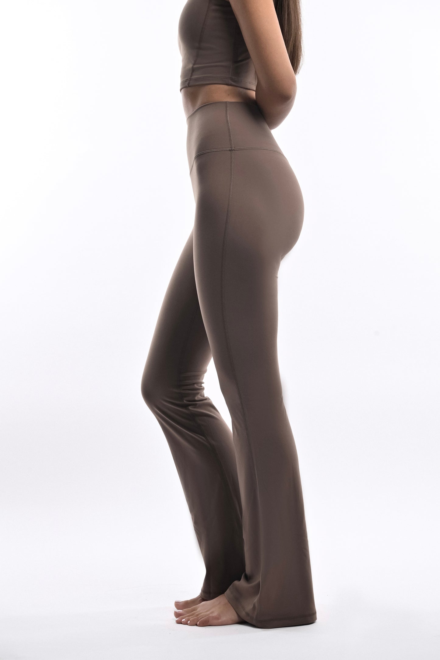 High Waisted Flares - Mocha