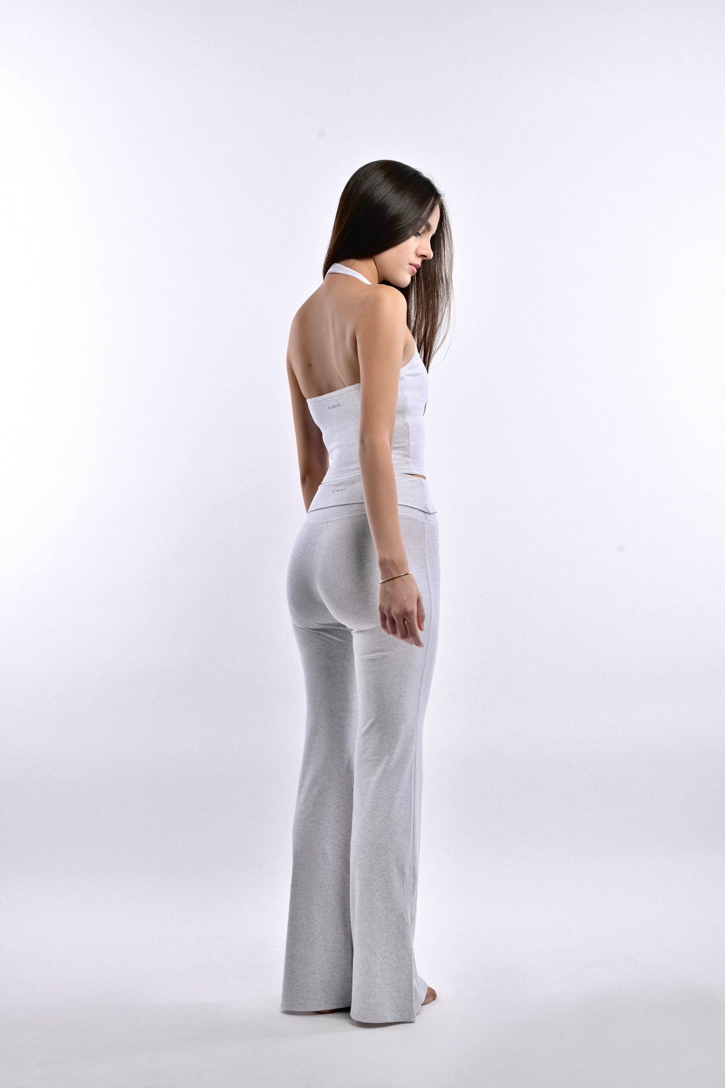 Multiway Fold Waist Flares - Marble Gray
