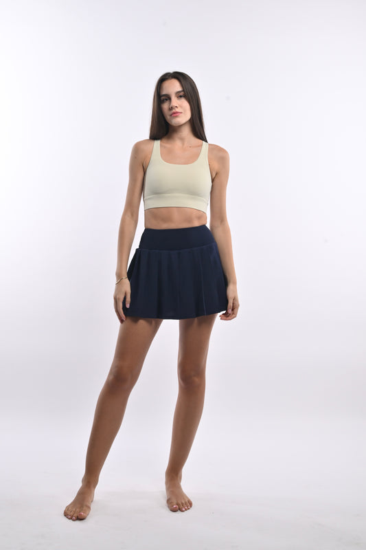 Pleated Tennis Skirt - Navy Blue
